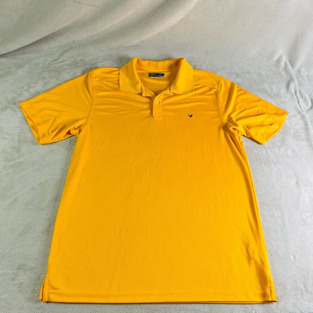 Callaway Polo‎ Shirt Mens Large Orange Golf Performance Stretch Lightweight
